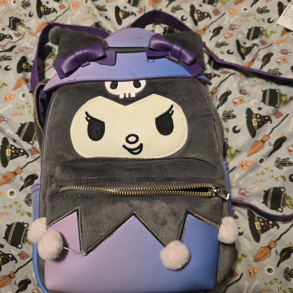 Kuromi backpack and wallet